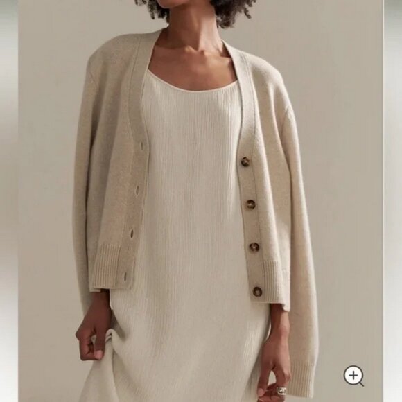 Jenni Kayne Cropped 100% Cashmere Cocoon Cardigan (oversize fit) - Picture 4 of 9